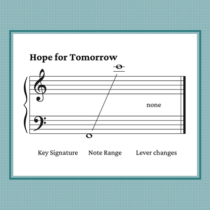 Hope for Tomorrow, elementary harp solo by Anne Crosby Gaudet