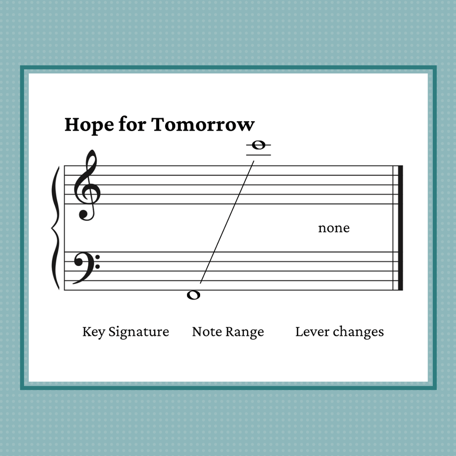 Hope for Tomorrow, elementary harp solo by Anne Crosby Gaudet