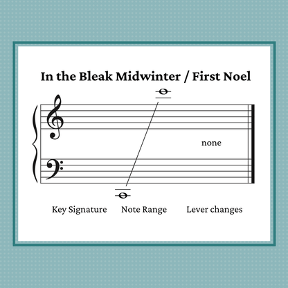 In the Bleak Midwinter & The First Noel, harp sheet music arranged by Anne Crosby Gaudet