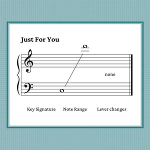 Just For You, beginner harp sheet music by Anne Crosby Gaudet