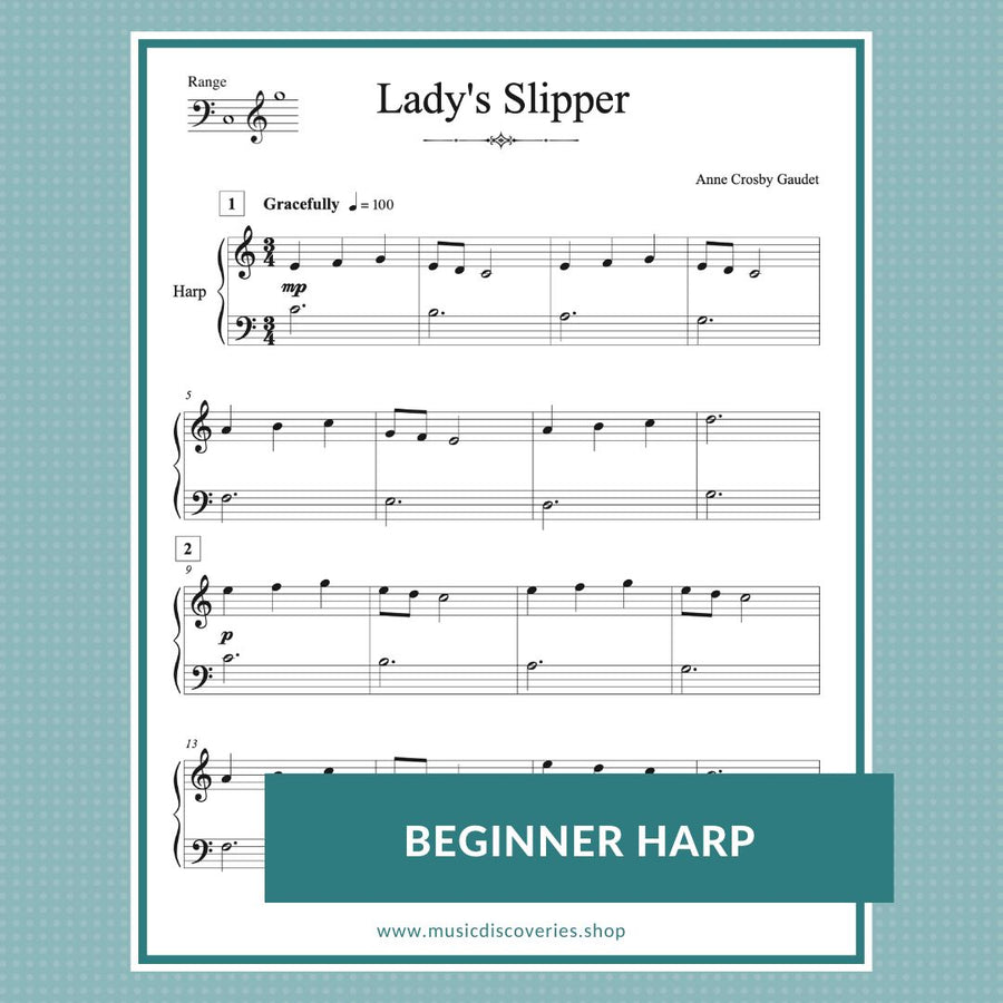 Lady's Slipper from 3 Easy Solos by Anne Crosby Gaudet