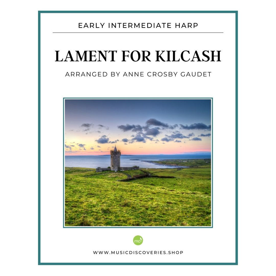 Lament for Kilcash, early intermediate harp sheet music arranged by Anne Crosby Gaudet