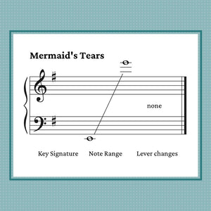 Mermaid's Tears, mid-intermediate harp sheet music by Anne Crosby Gaudet