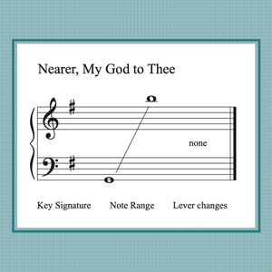 Nearer My God to Thee, harp sheet music arrangement by Anne Crosby Gaudet