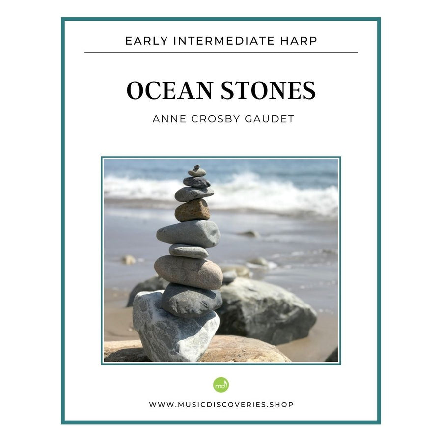 Ocean Stones early intermediate sheet music for harp