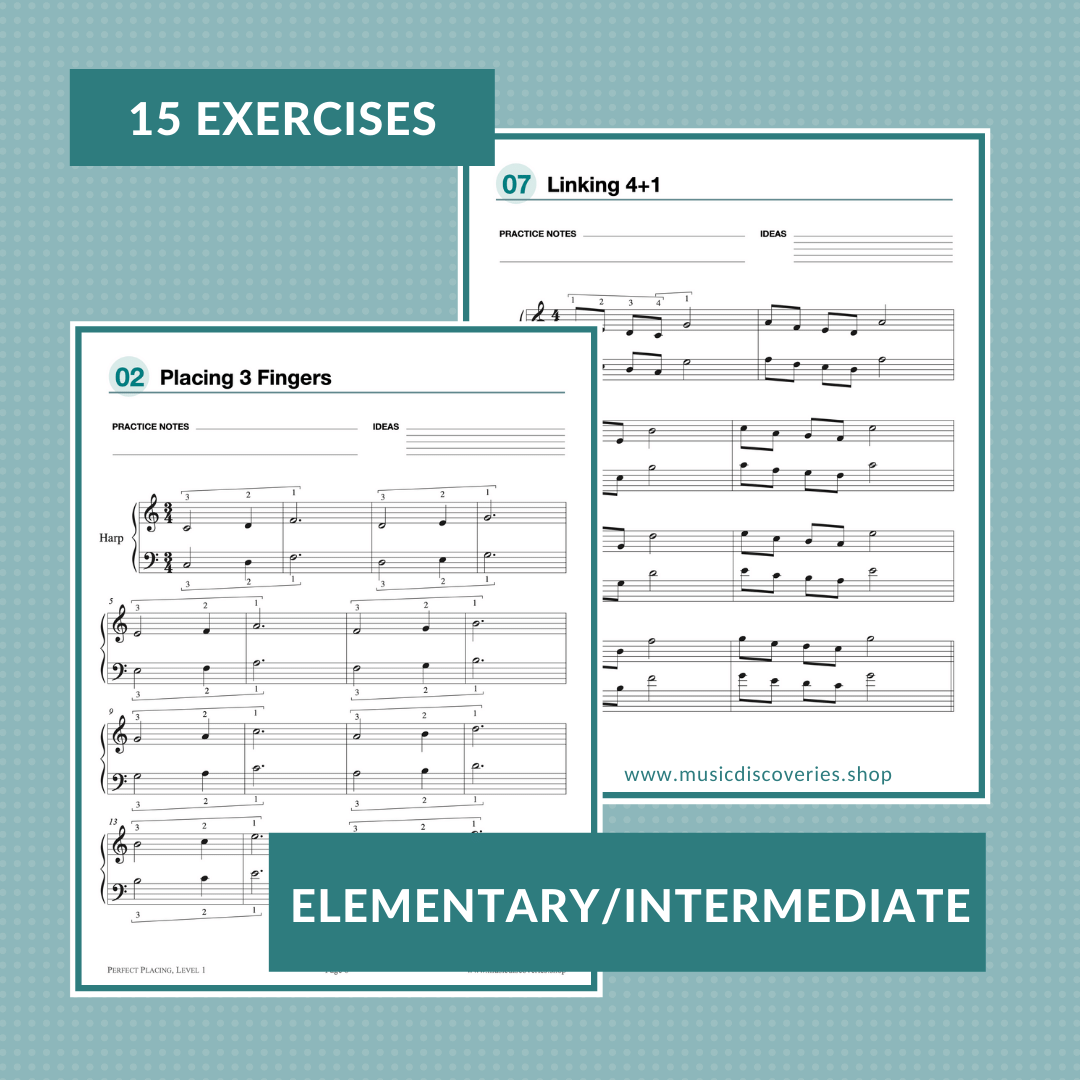 Perfect Placing (Level 1) Placing and linking warmups for harp by Anne Crosby Gaudet