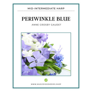 Periwinkle Blue, mid-intermediate harp solo by Anne Crosby Gaudet