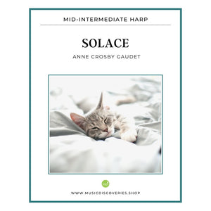 Solace, mid-intermediate harp solo by Anne Crosby Gaudet