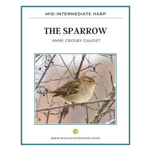 The Sparrow, harp sheet music by Anne Crosby Gaudet