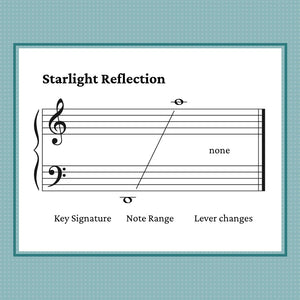 Starlight Reflection, late intermediate harp sheet music by Anne Crosby Gaudet