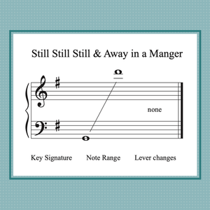 Still Still Still & Away in a Manger, harp sheet music arrangement by Anne Crosby Gaudet