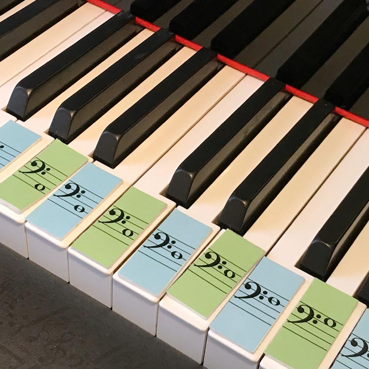 Teeny Tiny Flashcards by Anne Crosby Gaudet at Music Discoveries. Practice bass clef line and space notes.
