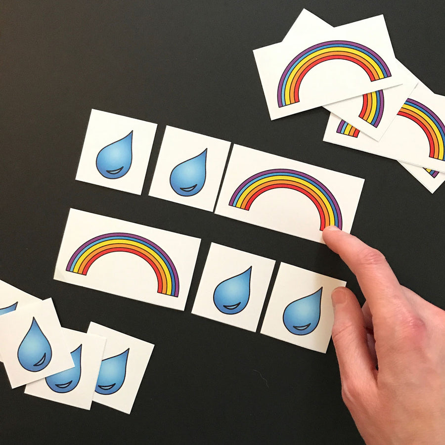 The Drip and Rainbow rhythms help introduce beginners to the concept of short and long.