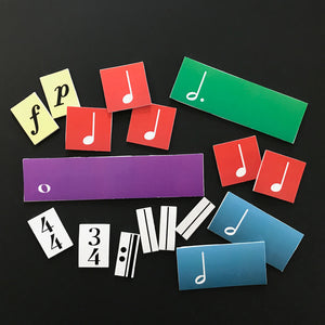 Create and clap rhythms with the Rhythm Block cards.