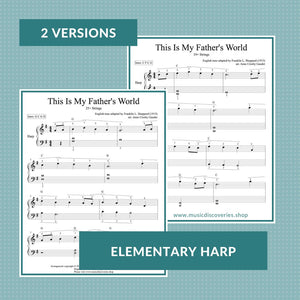 5 Easy Hymns, elementary arrangements for small harp by Anne Crosby Gaudet