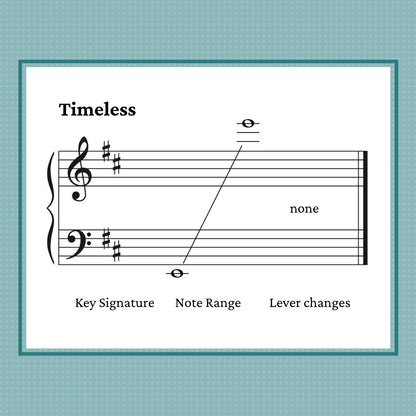 Timeless, harp sheet music by Anne Crosby Gaudet