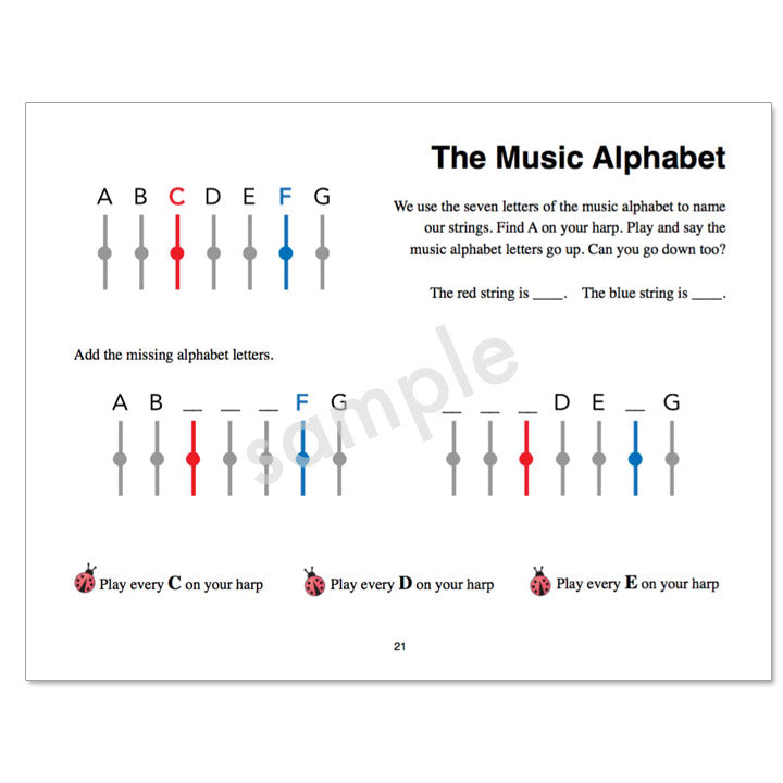 Tempo Time Harp Adventures by Anne Crosby Gaudet (sample page)