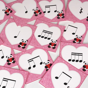 Valentine Heart Rhythms printable rhythm activity for the classroom or private lessons.