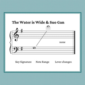 The Water is Wide & Suo Gan, arranged for small harp by Anne Crosby Gaudet