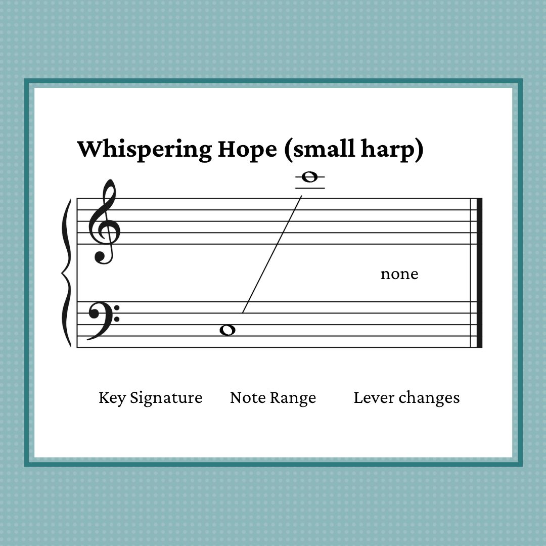 Whispering Hope, arranged for harp by Anne Crosby Gaudet