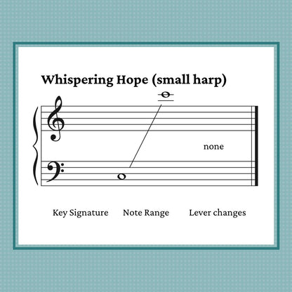 Whispering Hope, arranged for harp by Anne Crosby Gaudet